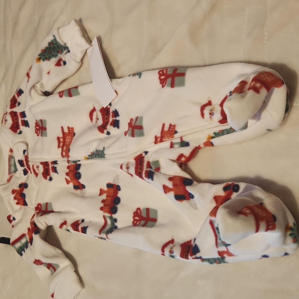 Carter's, Baby Christmas Holiday, Festive Baby Sleepwear Onesies Set 3 months - Picture 6 of 9